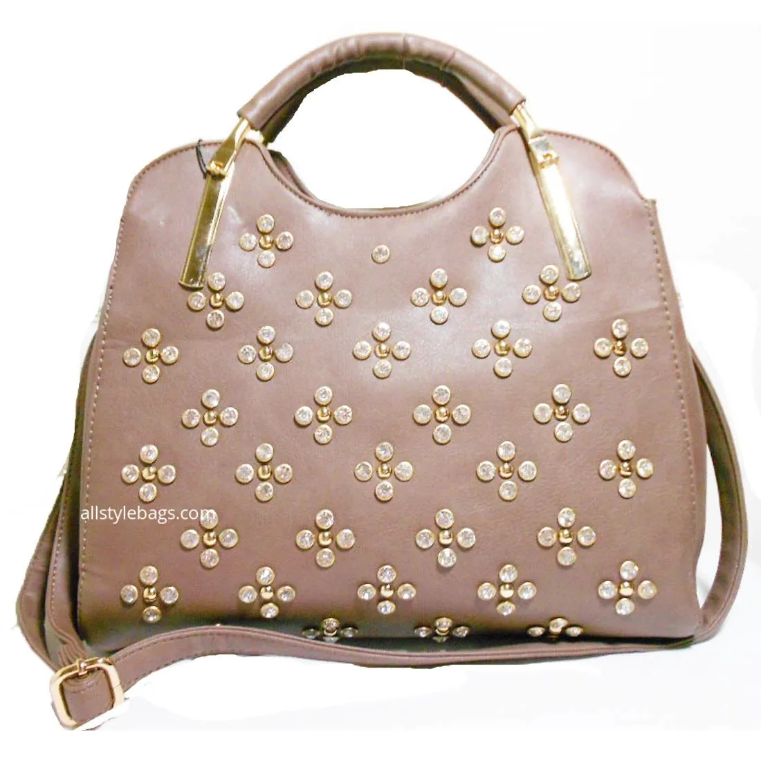 LOEM bling Shoulder bag handbag Designer Flora Rhinestone Studs F17E487