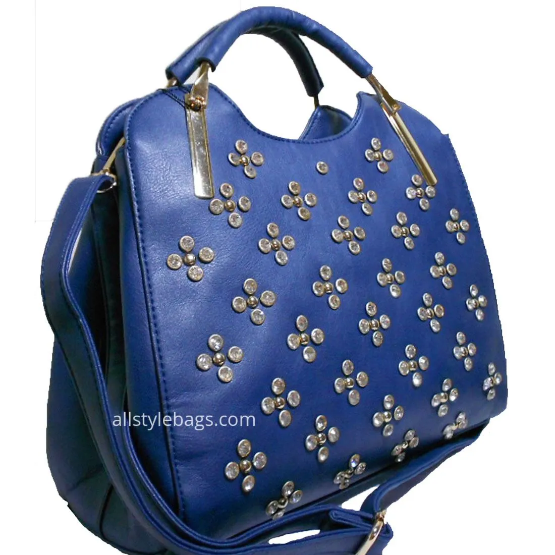 LOEM bling Shoulder bag handbag Designer Flora Rhinestone Studs F17E487
