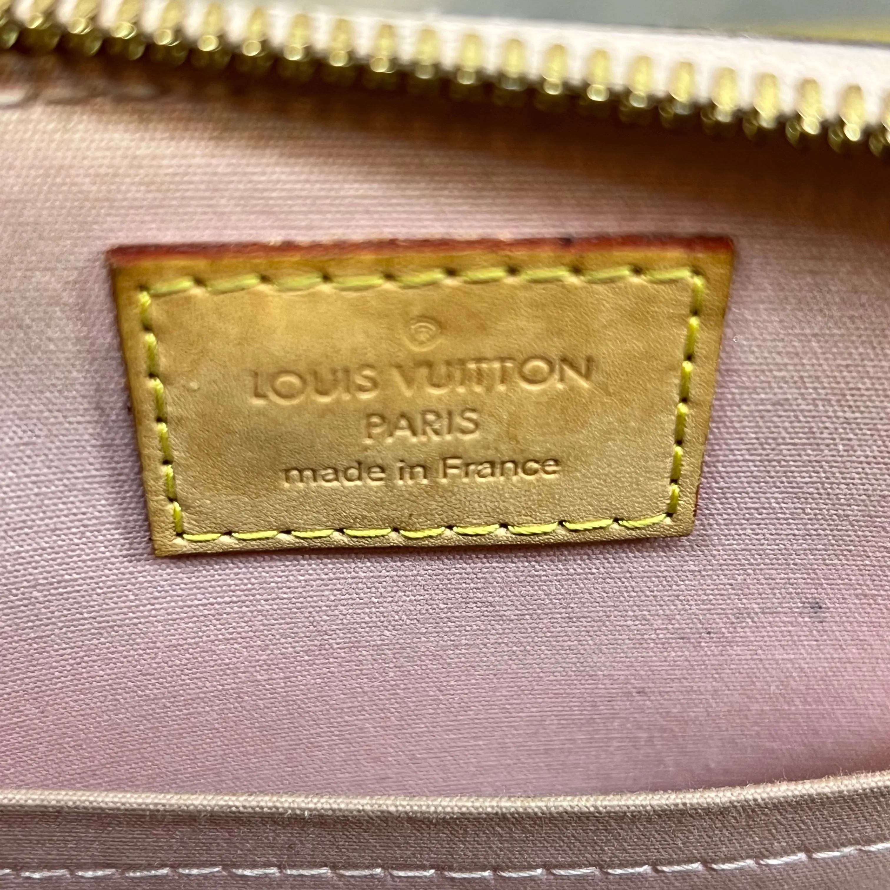 LOUIS VUITTON Alma BB Rose Ballerine Vernis Monogram Satchel Bag