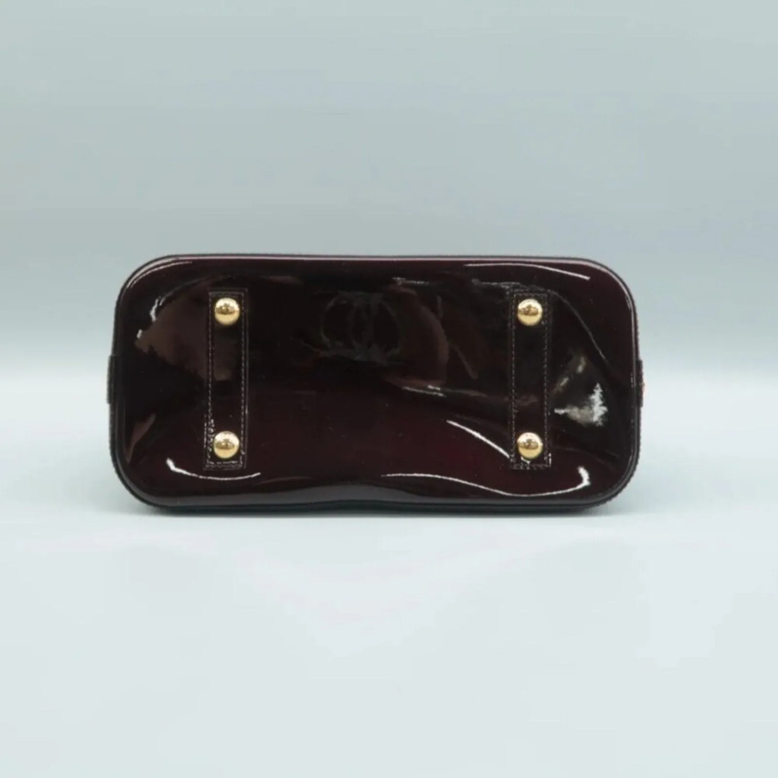 Louis Vuitton Alma Burgundy Patent Leather Hand Bag