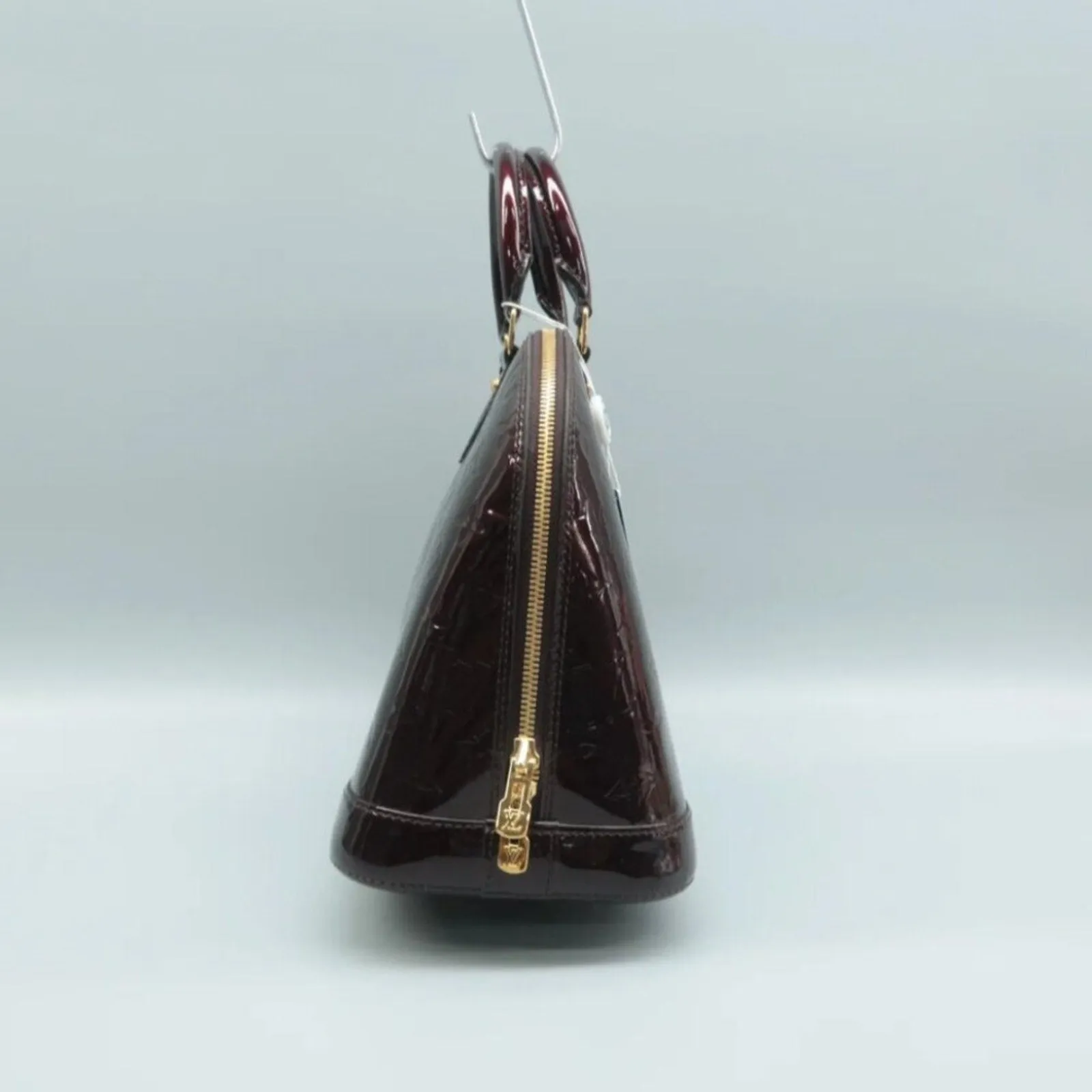 Louis Vuitton Alma Burgundy Patent Leather Hand Bag