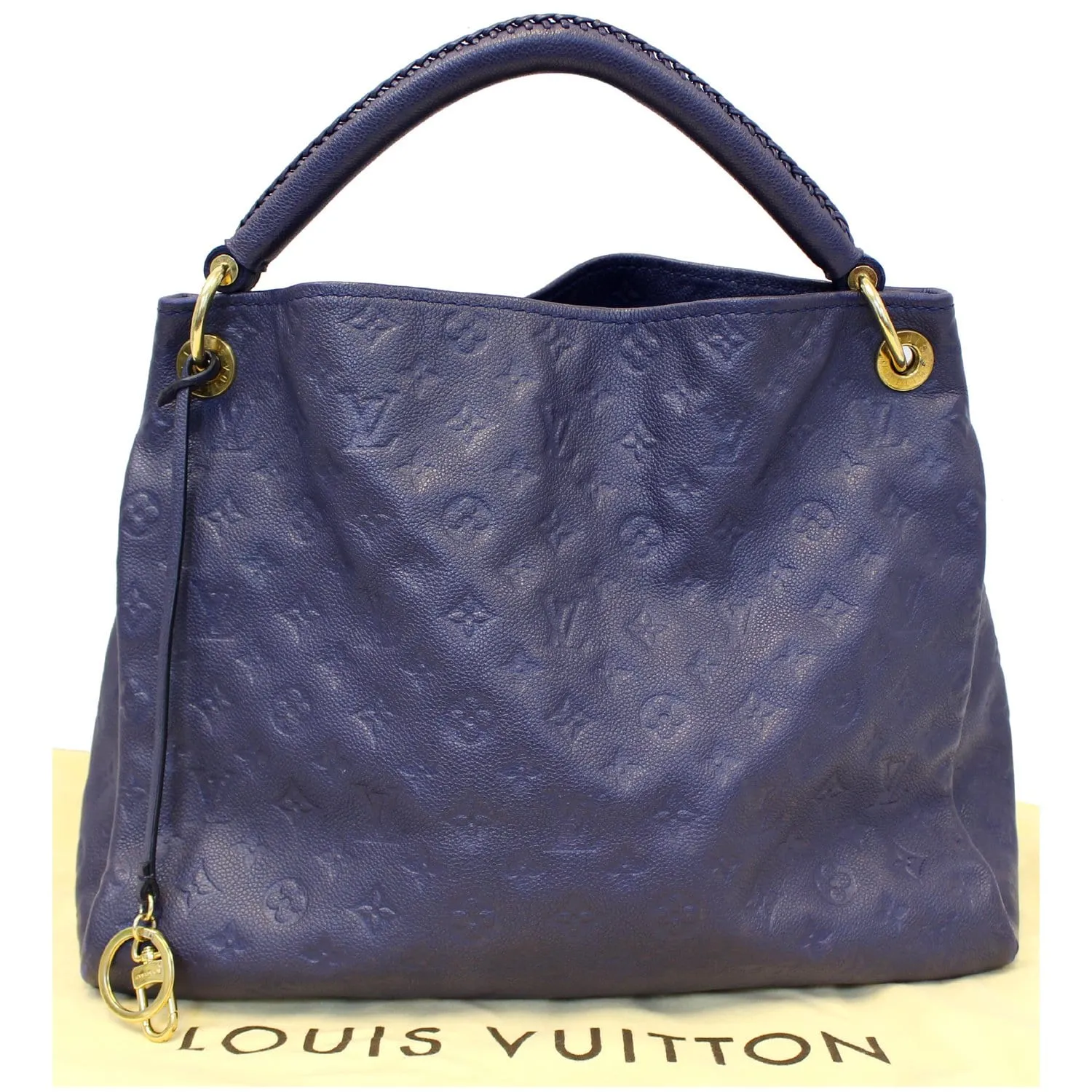 LOUIS VUITTON Artsy MM Empreinte Leather Shoulder Bag Royal Blue