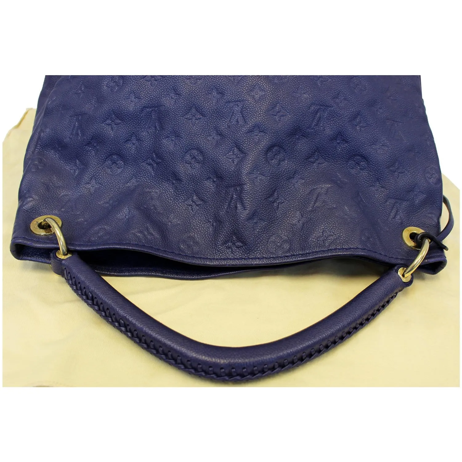 LOUIS VUITTON Artsy MM Empreinte Leather Shoulder Bag Royal Blue
