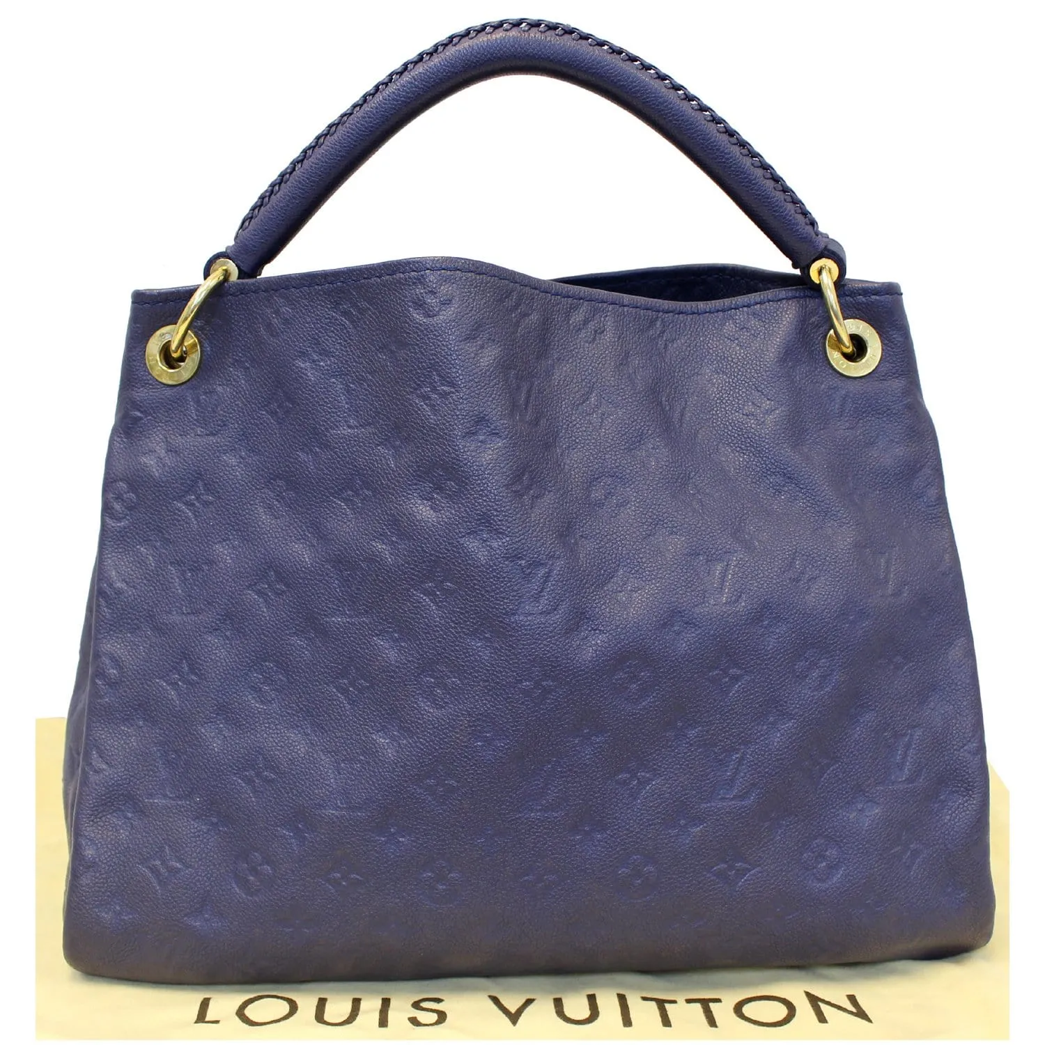 LOUIS VUITTON Artsy MM Empreinte Leather Shoulder Bag Royal Blue