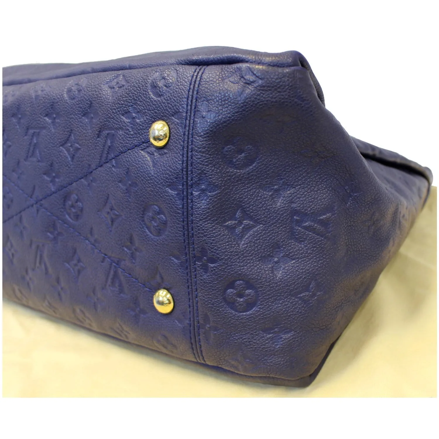 LOUIS VUITTON Artsy MM Empreinte Leather Shoulder Bag Royal Blue