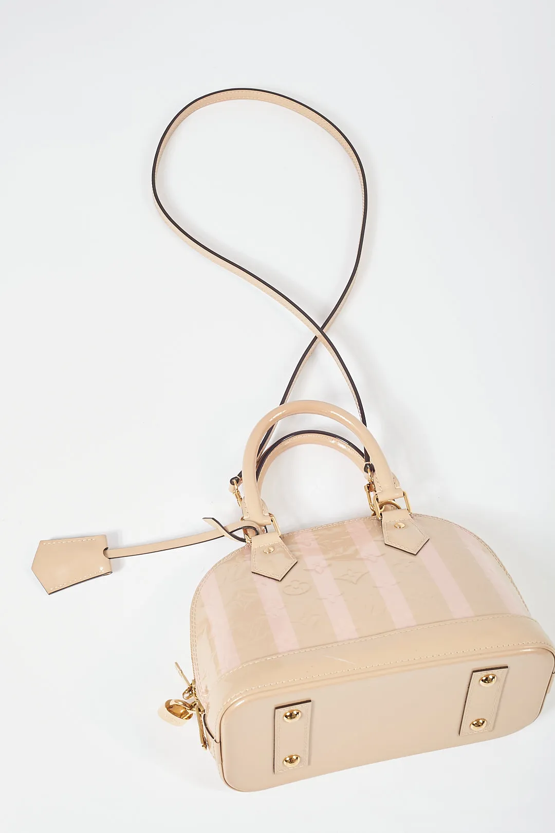 Louis Vuitton Beige/Pink Stripe Alma BB Bag