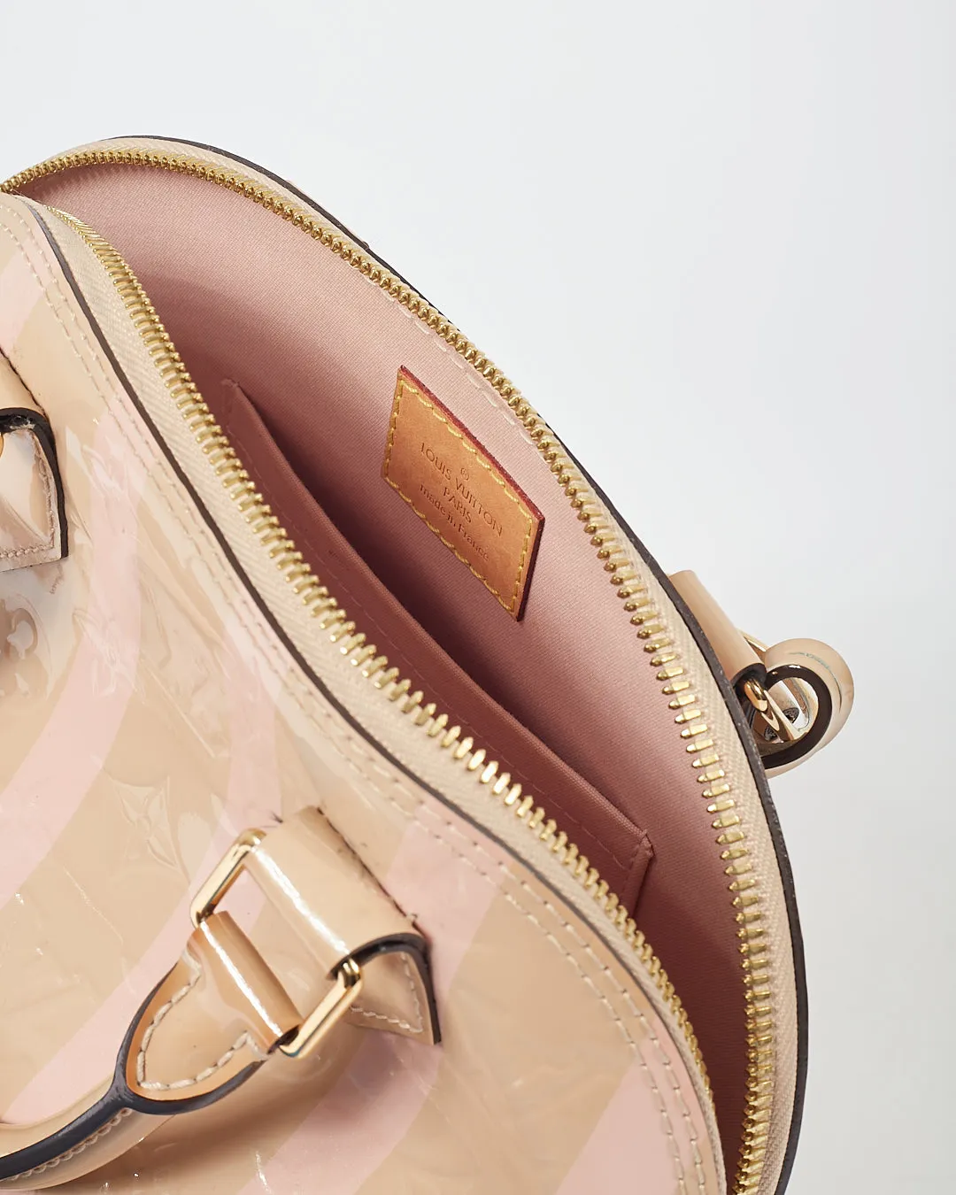 Louis Vuitton Beige/Pink Stripe Alma BB Bag