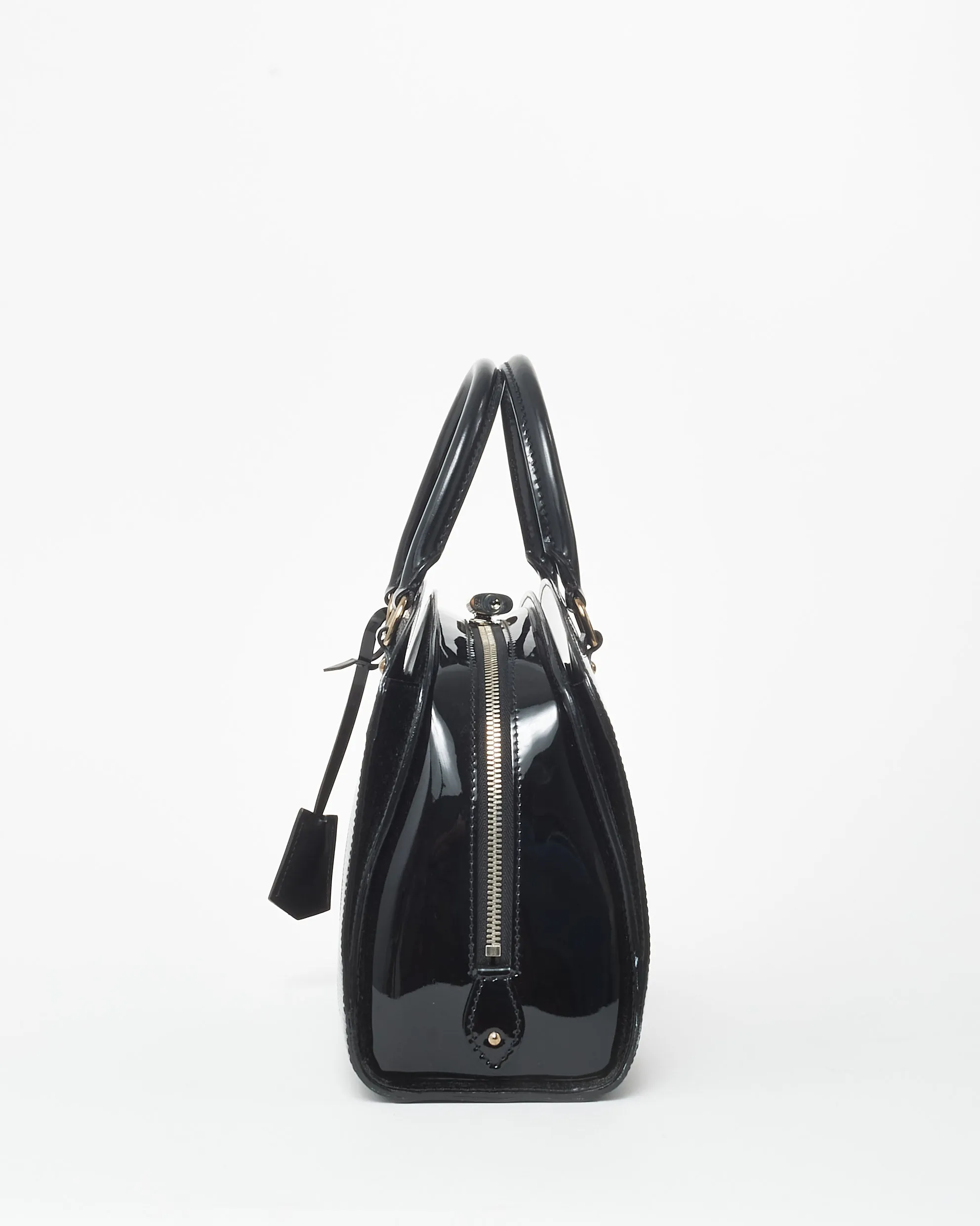Louis Vuitton Black Epi Patent Leather Jasmine Top Handle Bag