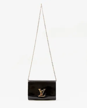Louis Vuitton Black Vernis Leather Louise PM Chain Bag