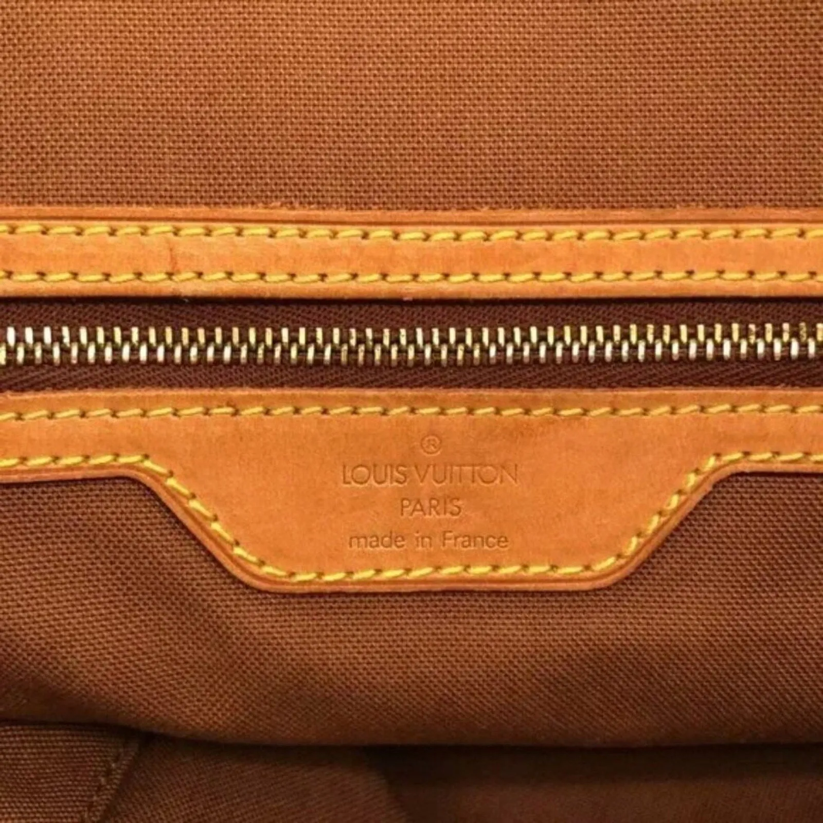 LOUIS VUITTON Cabas Mezzo  Brown Monogram Shoulder Bag