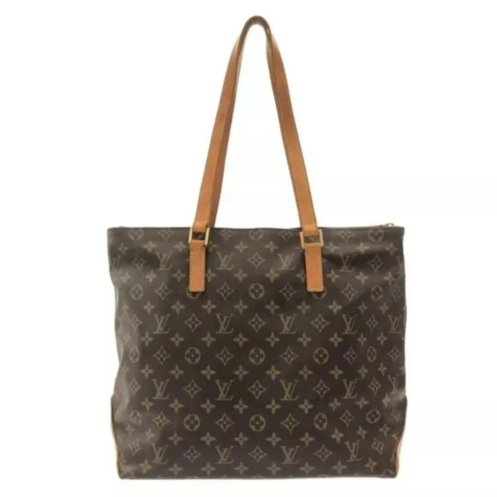 LOUIS VUITTON Cabas Mezzo  Brown Monogram Shoulder Bag