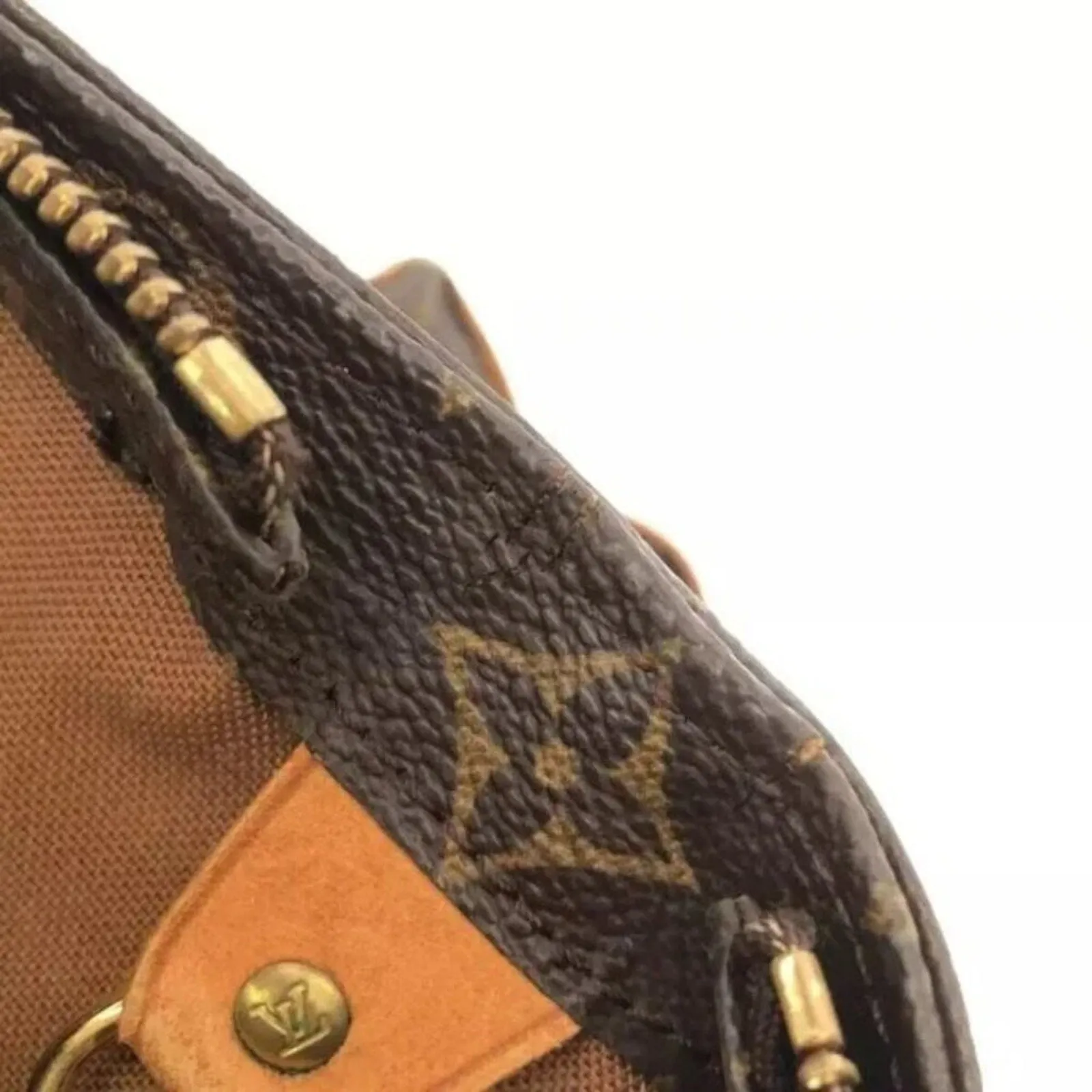 LOUIS VUITTON Cabas Mezzo  Brown Monogram Shoulder Bag