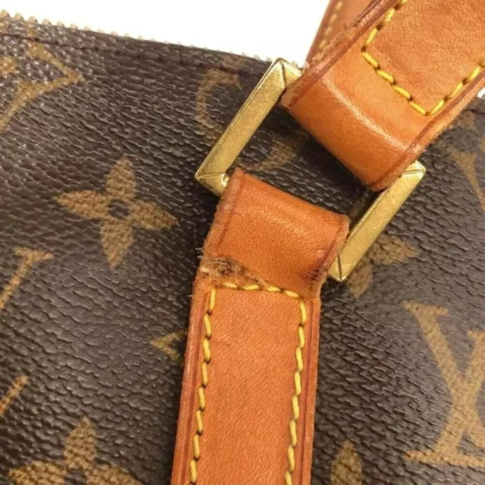 LOUIS VUITTON Cabas Mezzo  Brown Monogram Shoulder Bag