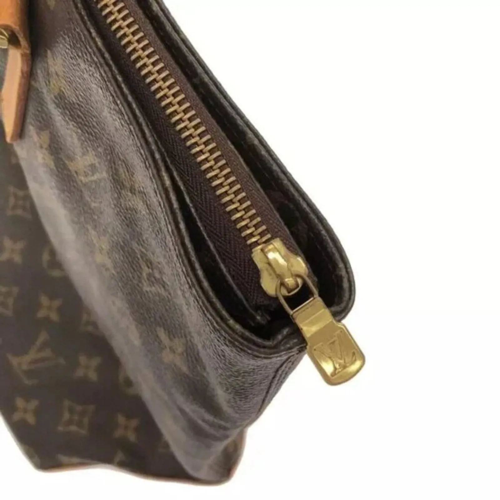 LOUIS VUITTON Cabas Mezzo  Brown Monogram Shoulder Bag