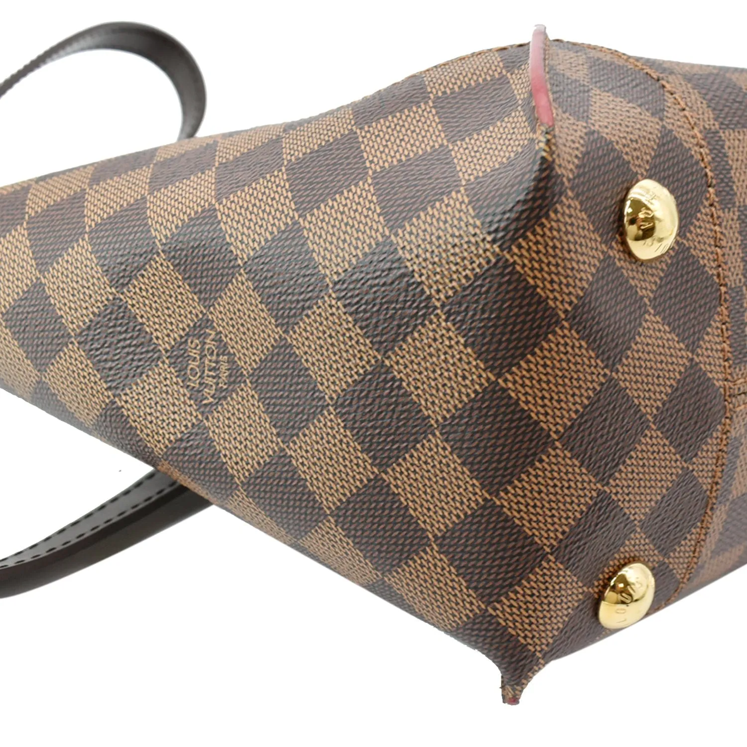 LOUIS VUITTON Caissa PM Damier Ebene Tote Shoulder Bag Brown
