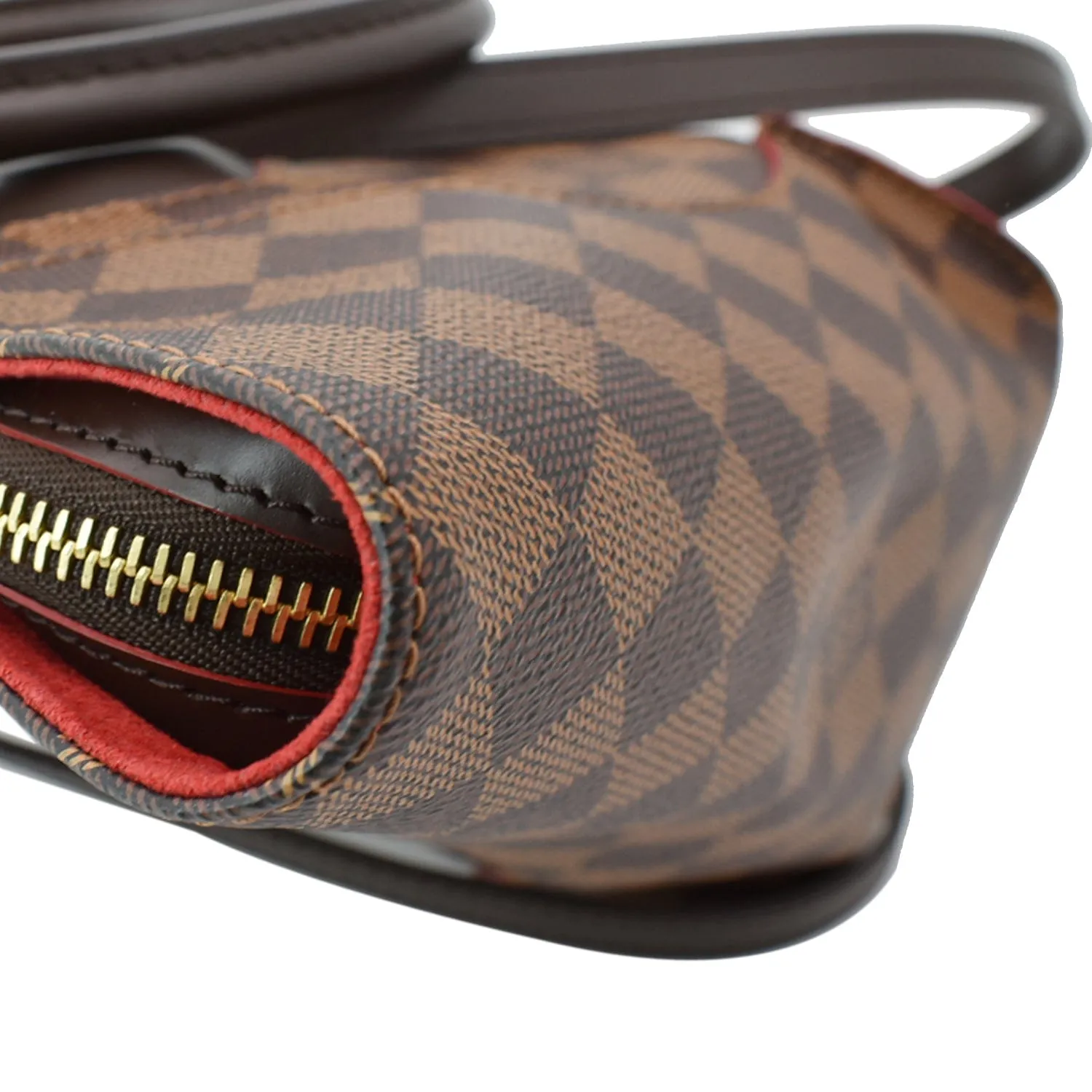 LOUIS VUITTON Caissa PM Damier Ebene Tote Shoulder Bag Brown