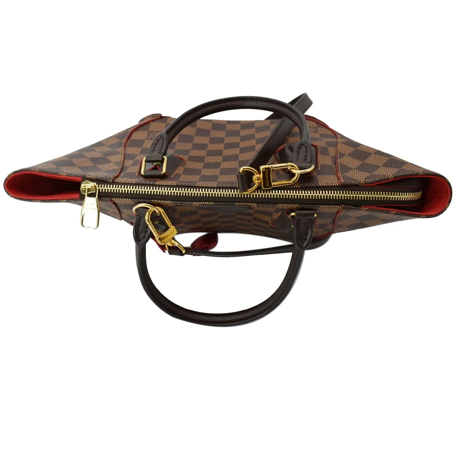 LOUIS VUITTON Caissa PM Damier Ebene Tote Shoulder Bag Brown
