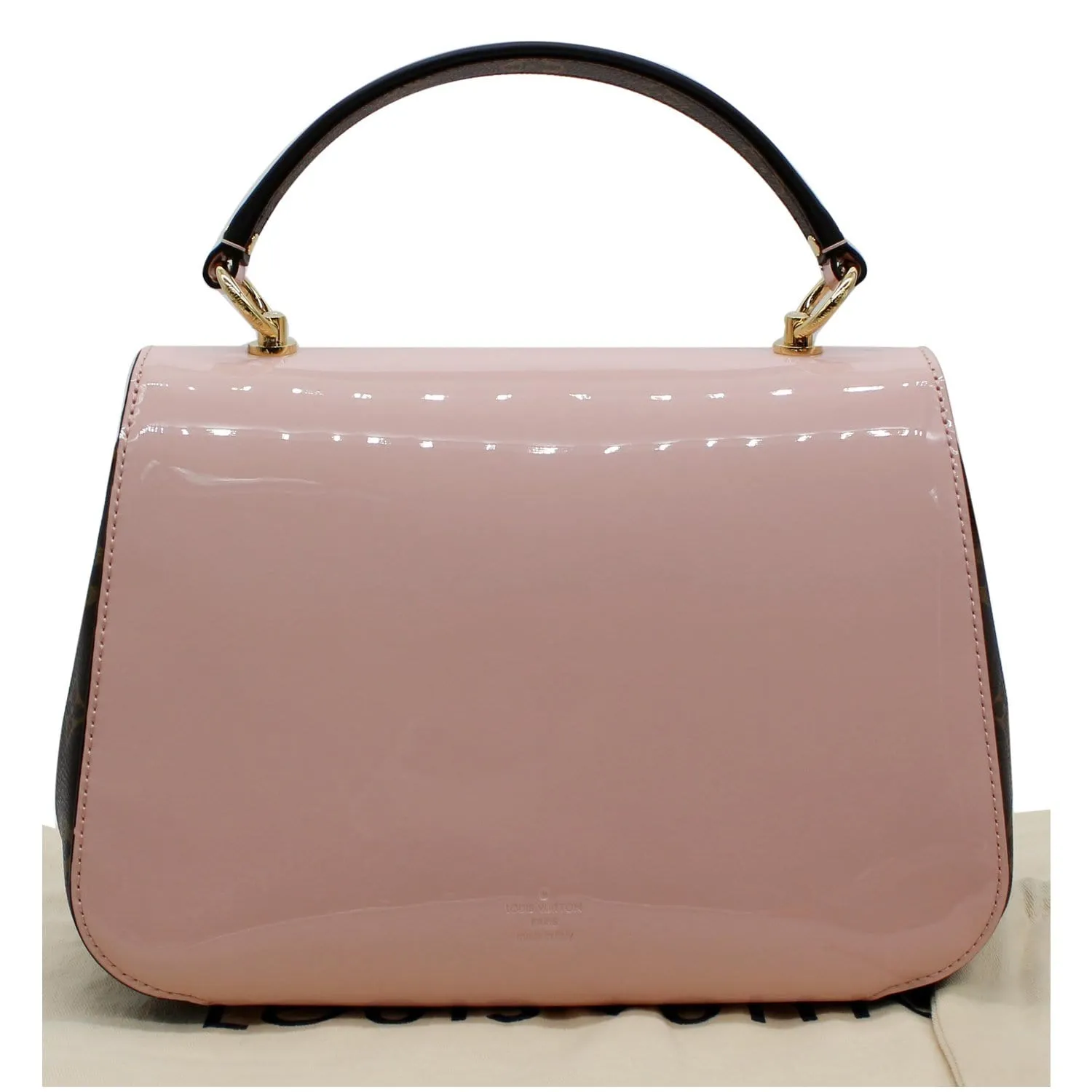 LOUIS VUITTON Cherrywood PM Patent Leather Shoulder Bag Rose Ballerine