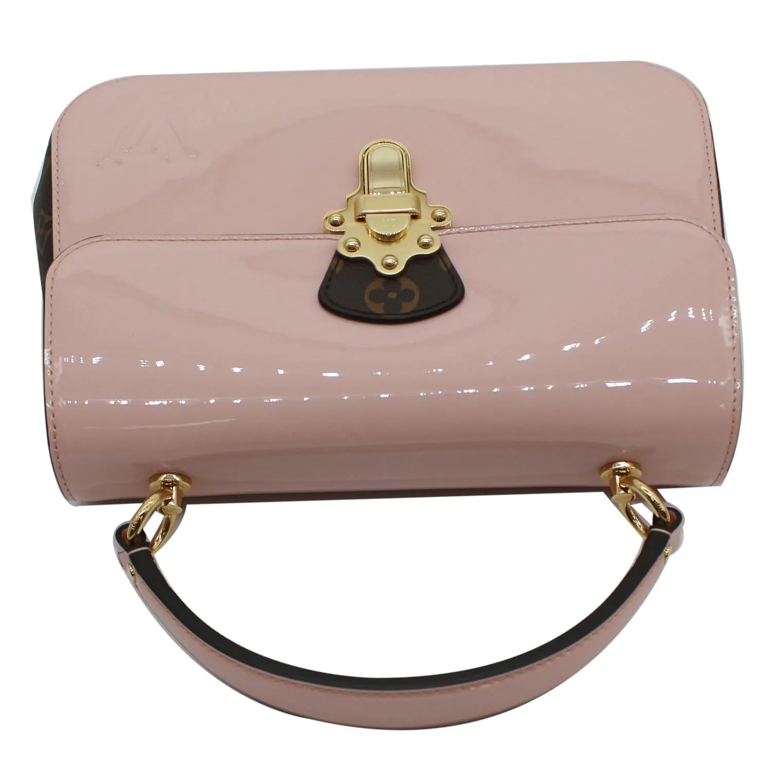 LOUIS VUITTON Cherrywood PM Patent Leather Shoulder Bag Rose Ballerine