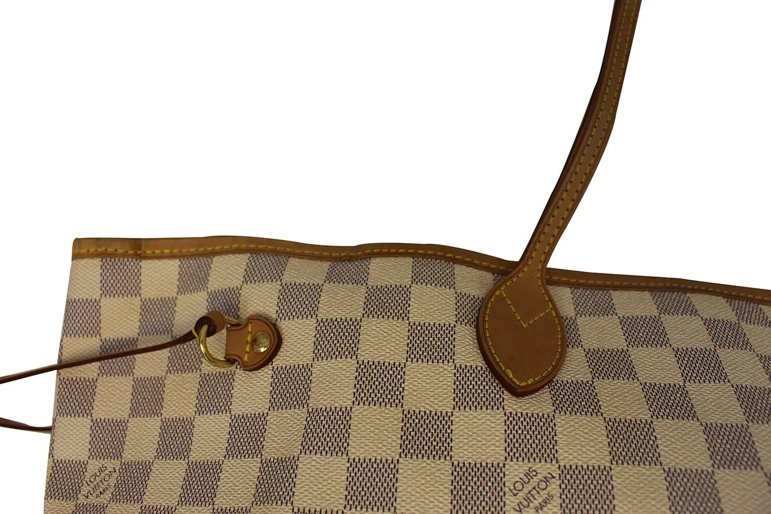 LOUIS VUITTON Damier Azur Neverfull GM White Tote Bag