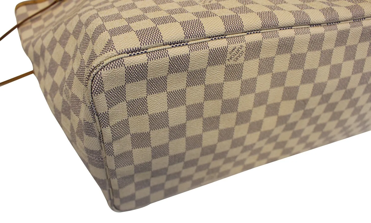LOUIS VUITTON Damier Azur Neverfull GM White Tote Bag