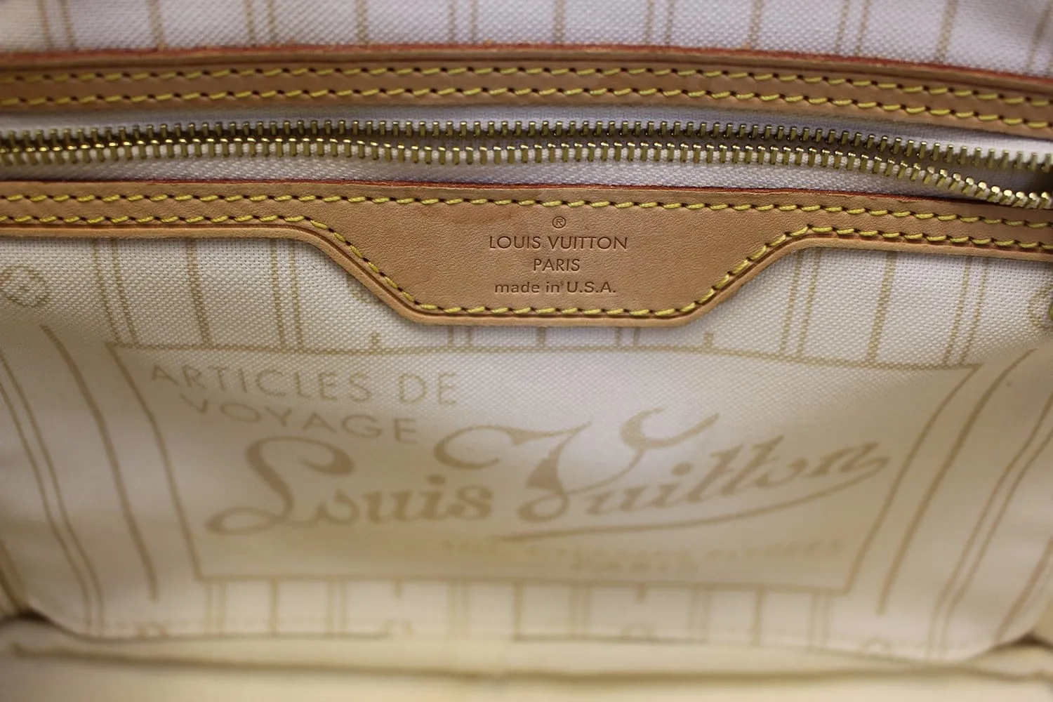 LOUIS VUITTON Damier Azur Neverfull PM Tote Bag