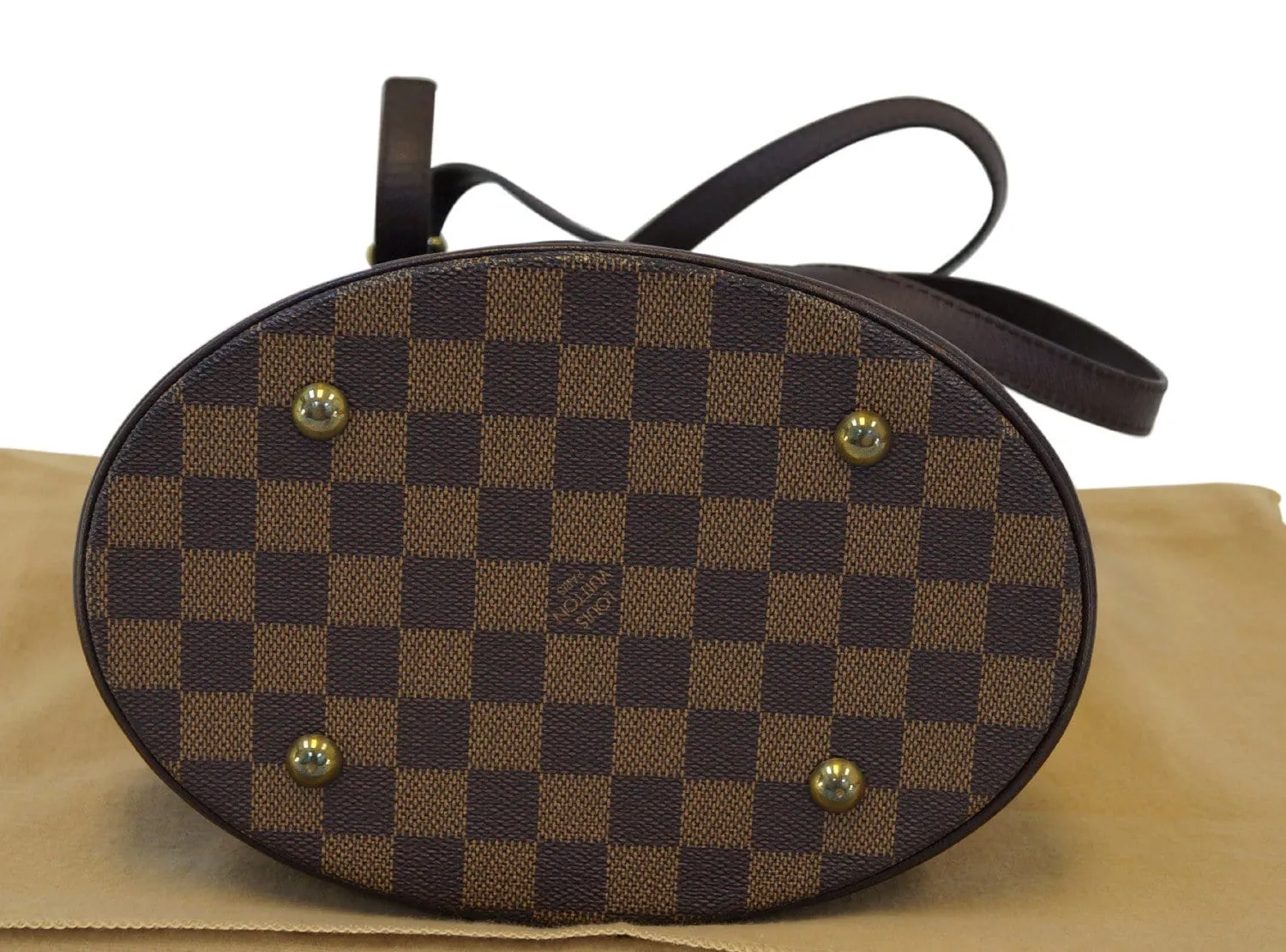 LOUIS VUITTON Damier Canvas Brown Marais Bucket Bag CC301