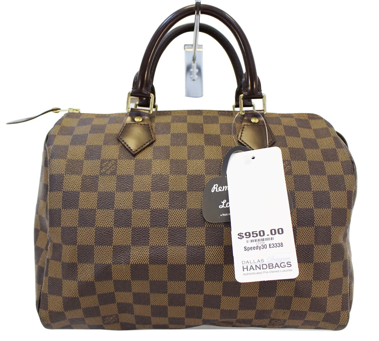 LOUIS VUITTON Damier Ebene Speedy 30 Handbag