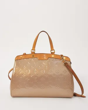 Louis Vuitton Dark Beige Metallic Monogram Vernis Brea MM Bag