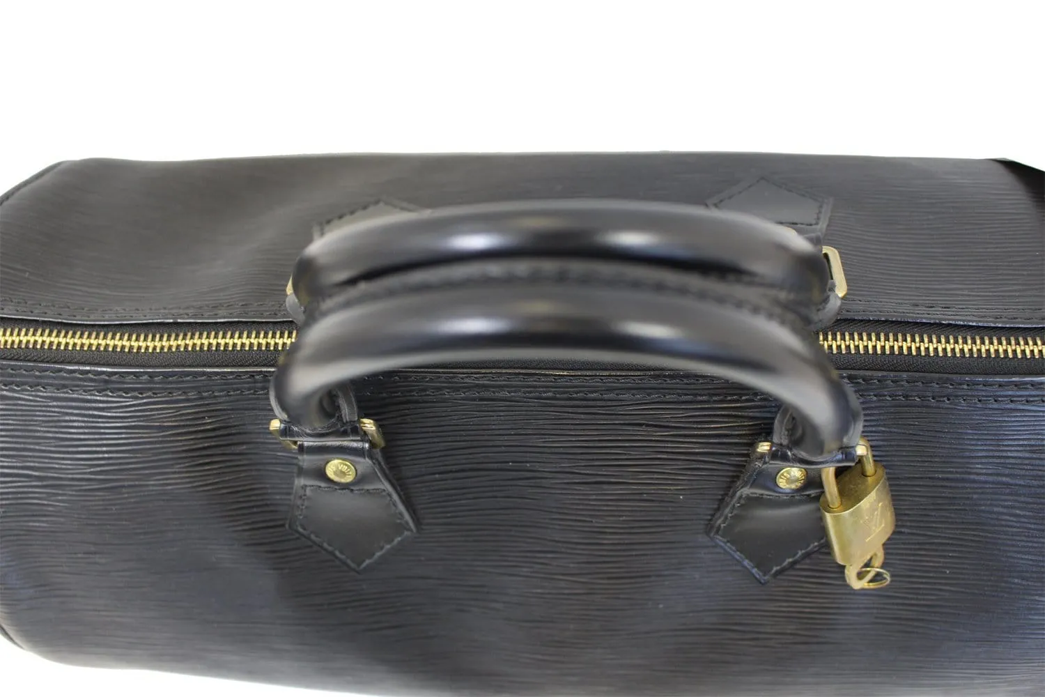 LOUIS VUITTON Epi Leather Black Speedy 35 Satchel Bag