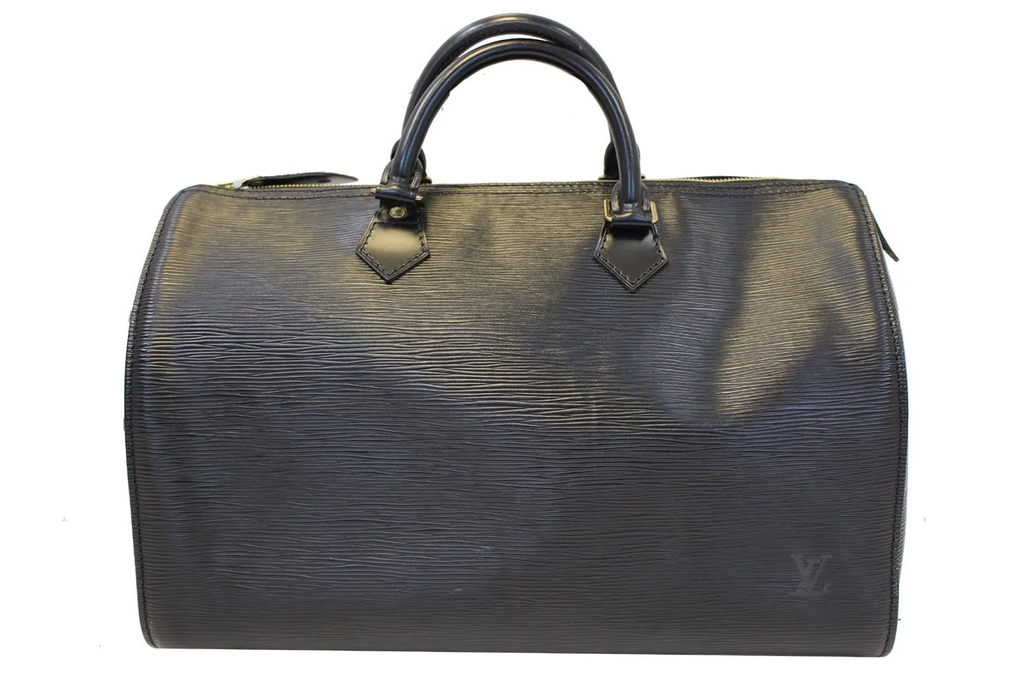 LOUIS VUITTON Epi Leather Black Speedy 35 Satchel Bag