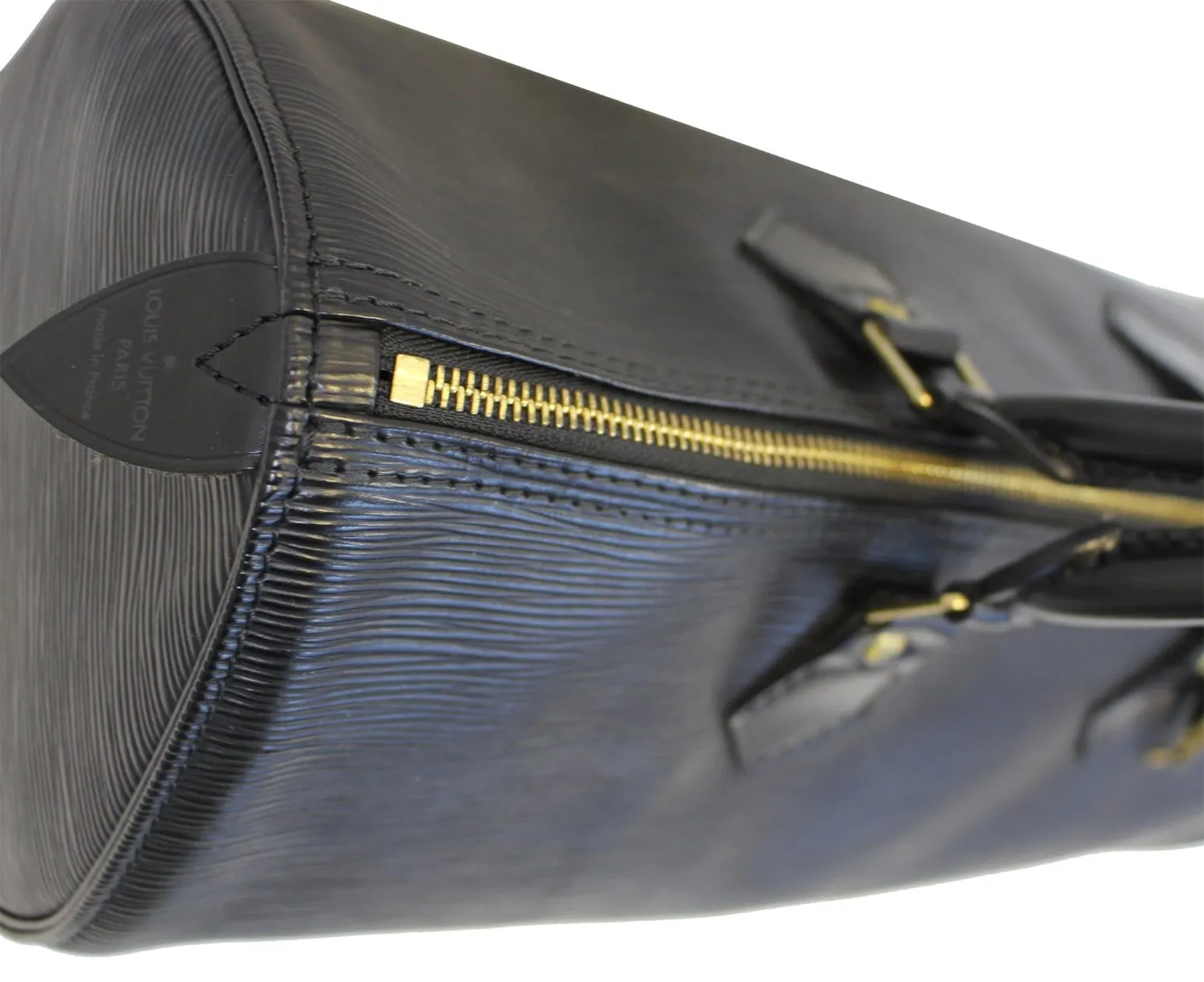 LOUIS VUITTON Epi Leather Black Speedy 35 Satchel Bag