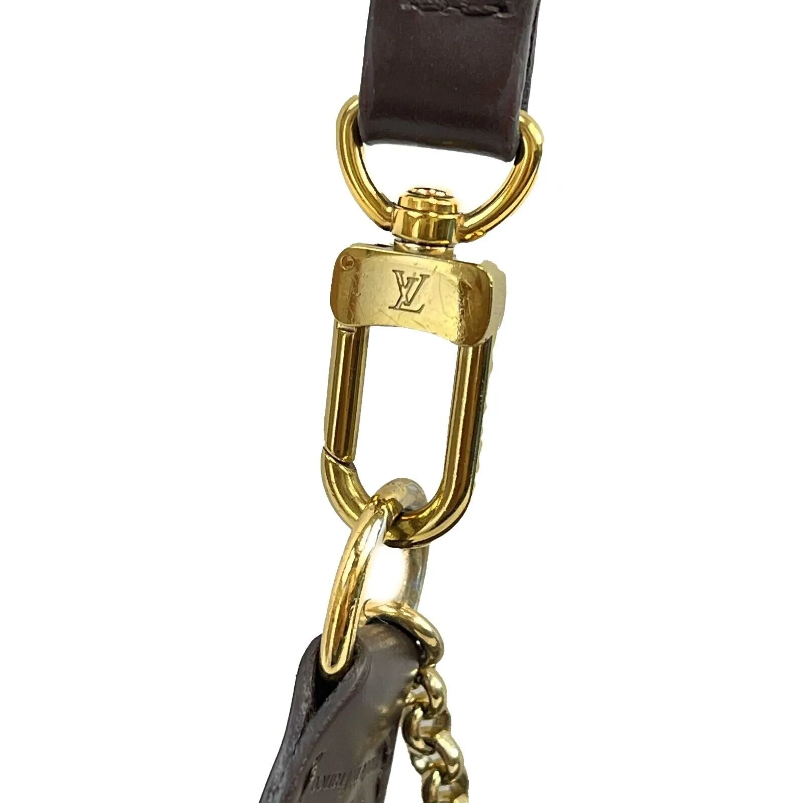 Louis Vuitton - LV Damier Ebene Eva Chain Strap w/ Leather Crossbody Strap