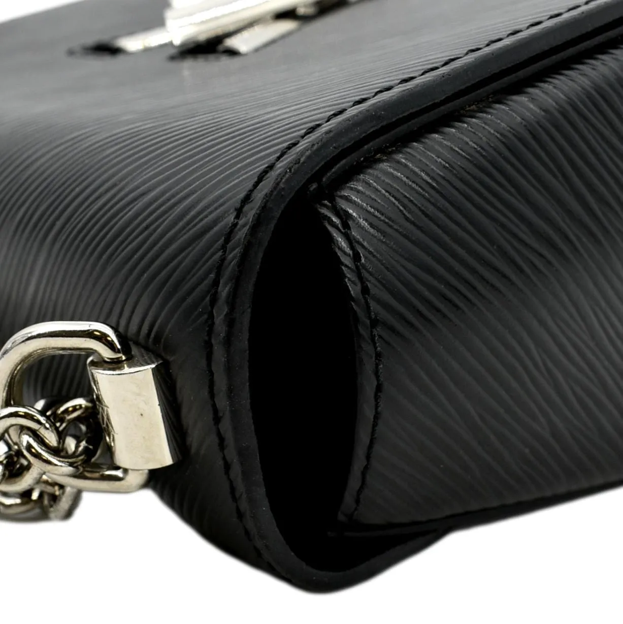 LOUIS VUITTON LV Twist MM Epi Leather Shoulder Bag Black