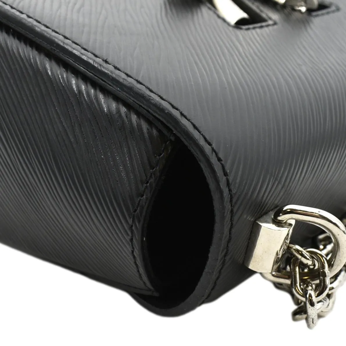 LOUIS VUITTON LV Twist MM Epi Leather Shoulder Bag Black