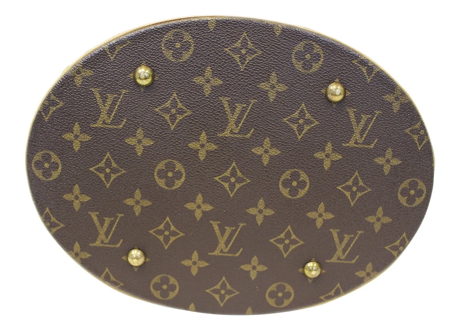 LOUIS VUITTON Monogram Brown Bucket GM Shoulder Bag