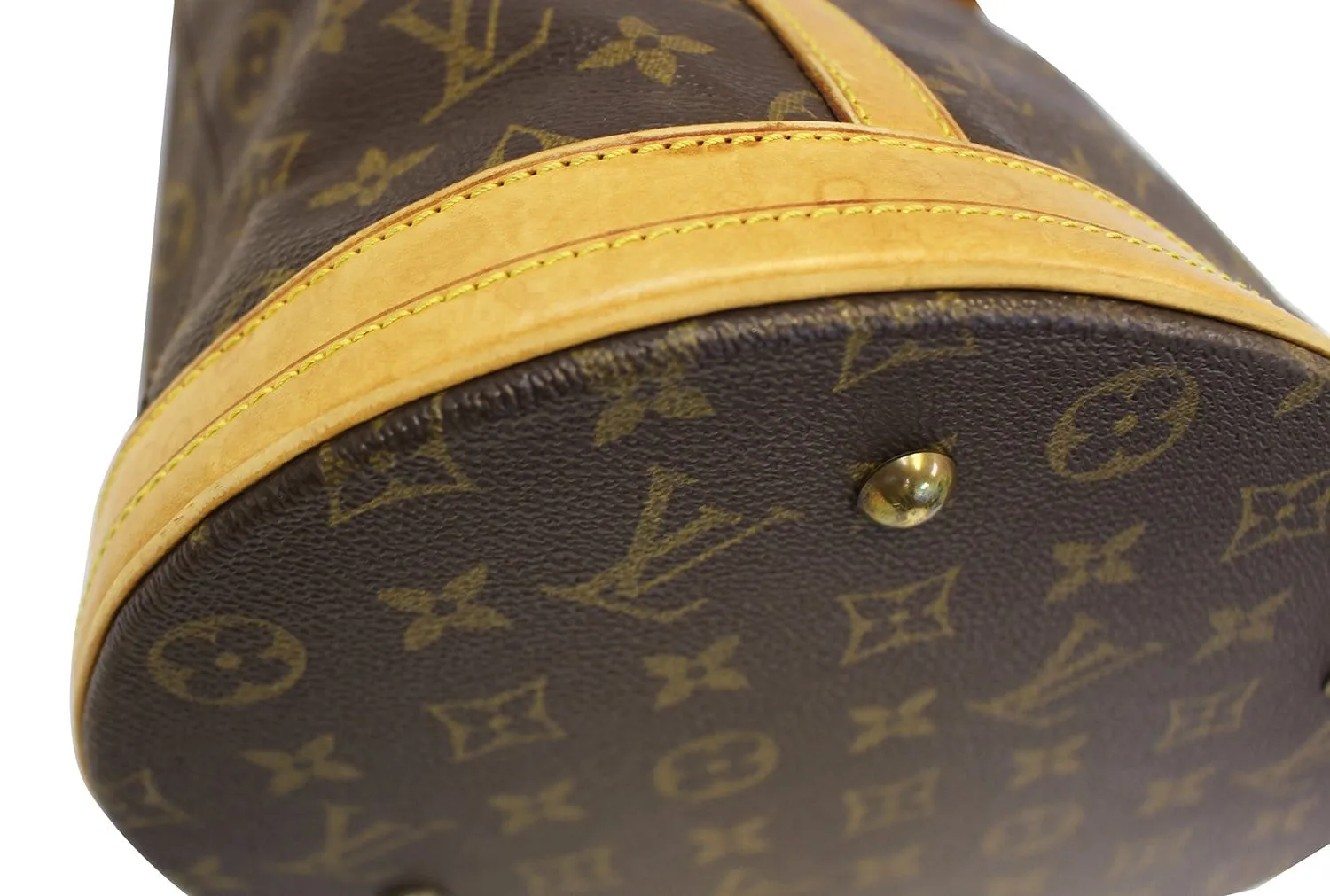 LOUIS VUITTON Monogram Brown Bucket GM Shoulder Bag
