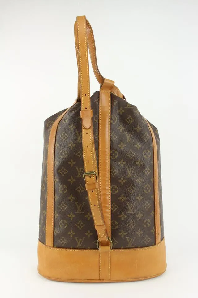 Louis Vuitton Monogram Randonnee GM Drawstring Bucket Sling Bag 1029lv56