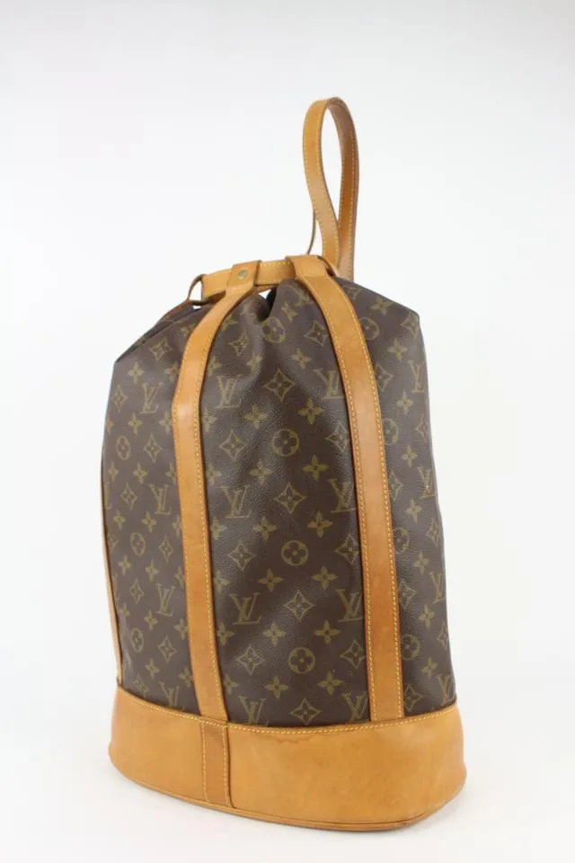 Louis Vuitton Monogram Randonnee GM Drawstring Bucket Sling Bag 1029lv56