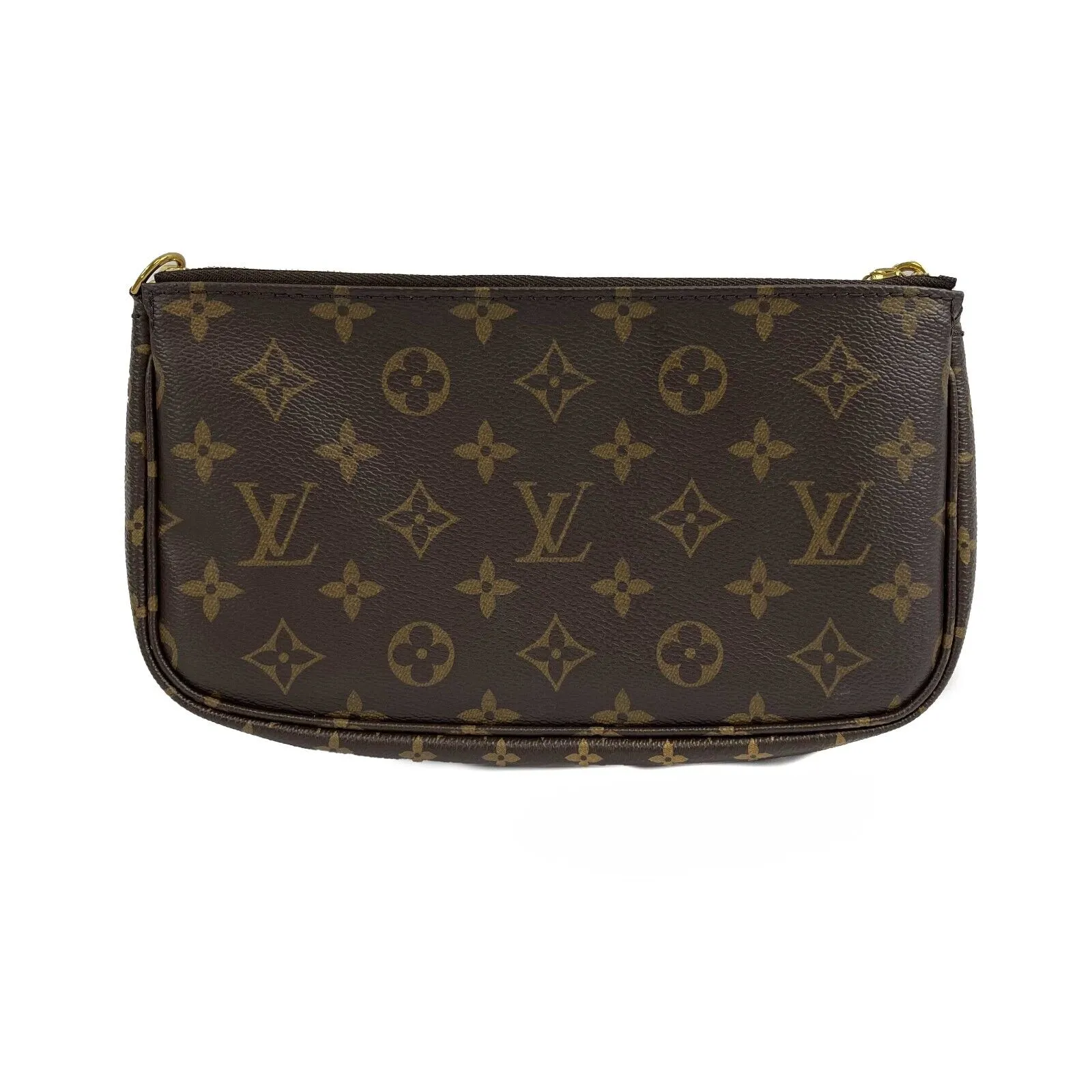 Louis Vuitton Multi Pochette Accessoires Monogram Canvas Crossbody w/ Pink Strap