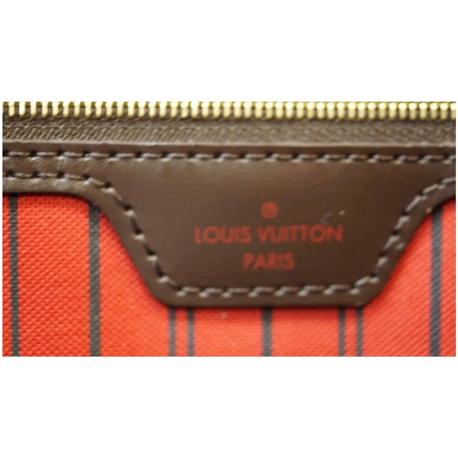 LOUIS VUITTON Neverfull MM Damier Ebene Tote Shoulder Bag Brown