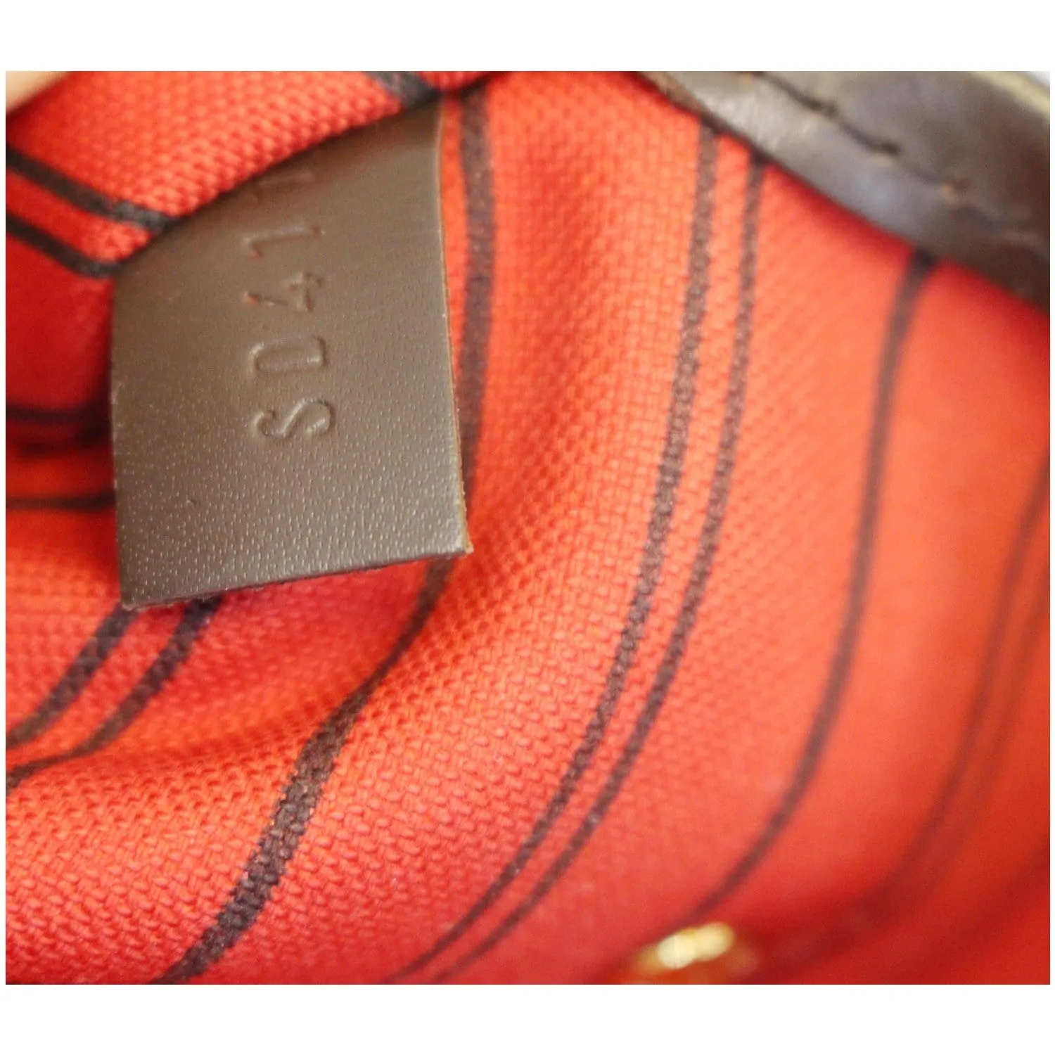 LOUIS VUITTON Neverfull MM Damier Ebene Tote Shoulder Bag Brown