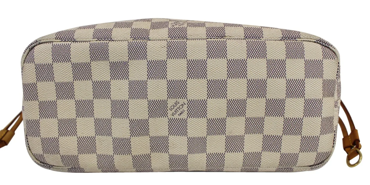 LOUIS VUITTON Neverfull PM Damier Azur Tote Bag