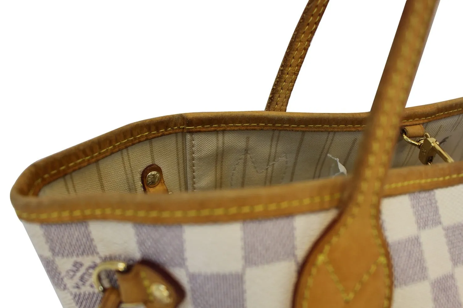 LOUIS VUITTON Neverfull PM Damier Azur Tote Bag