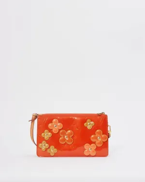 Louis Vuitton Orange Floral Vernis Monogram Lexington Pochette Shoulder Bag