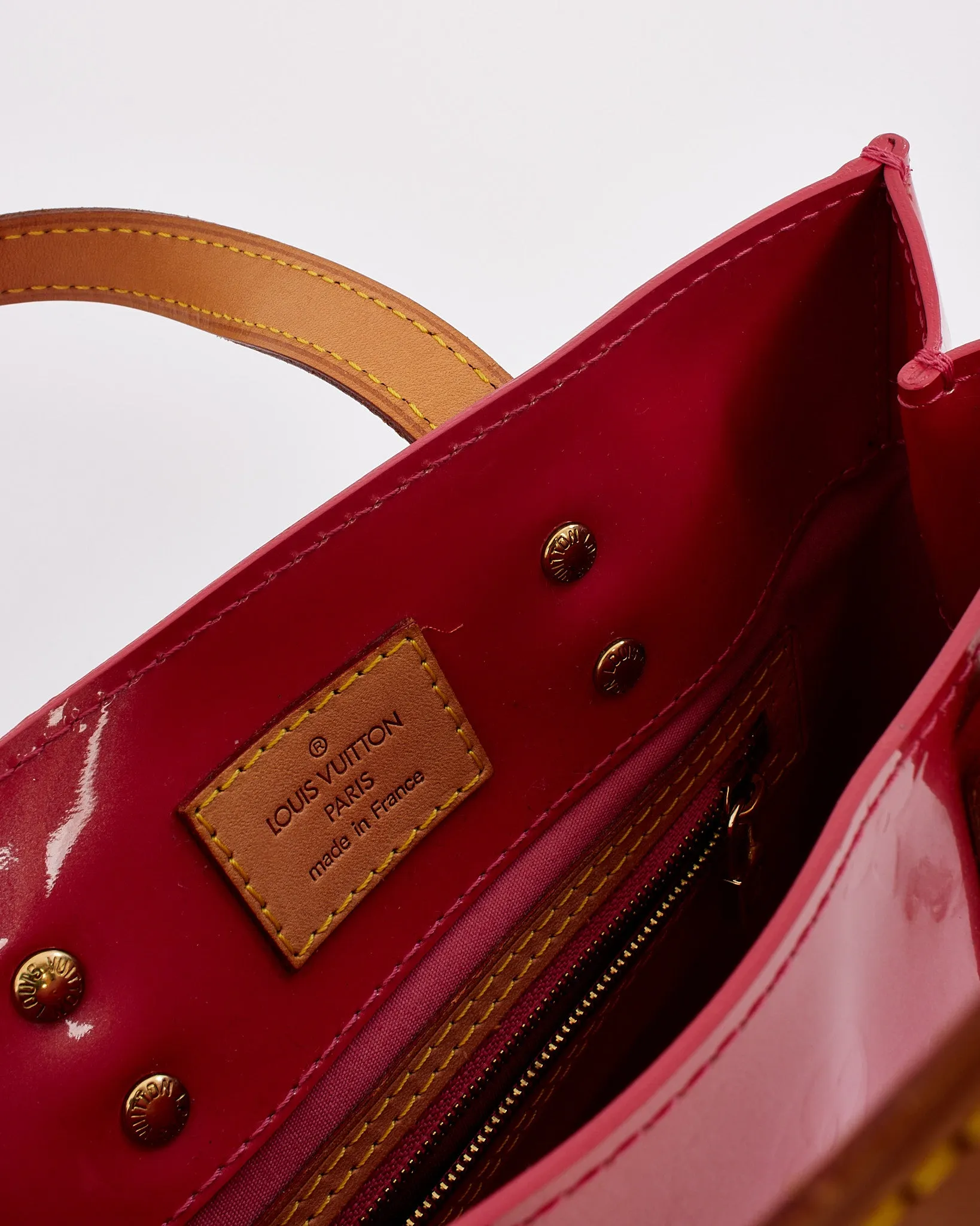 Louis Vuitton Pink (Framboise) Monogram Vernis Reade PM Tote