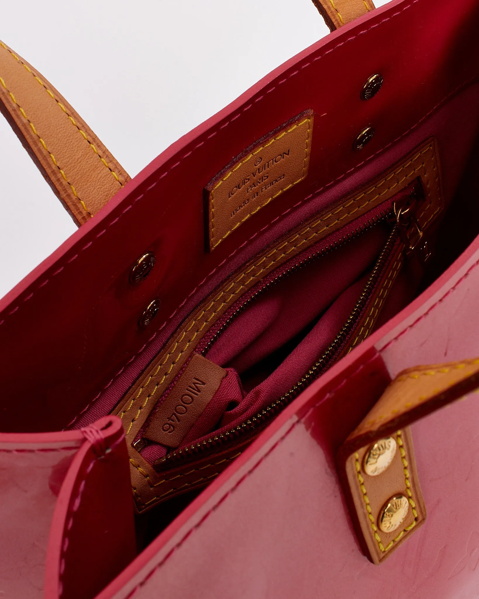Louis Vuitton Pink (Framboise) Monogram Vernis Reade PM Tote
