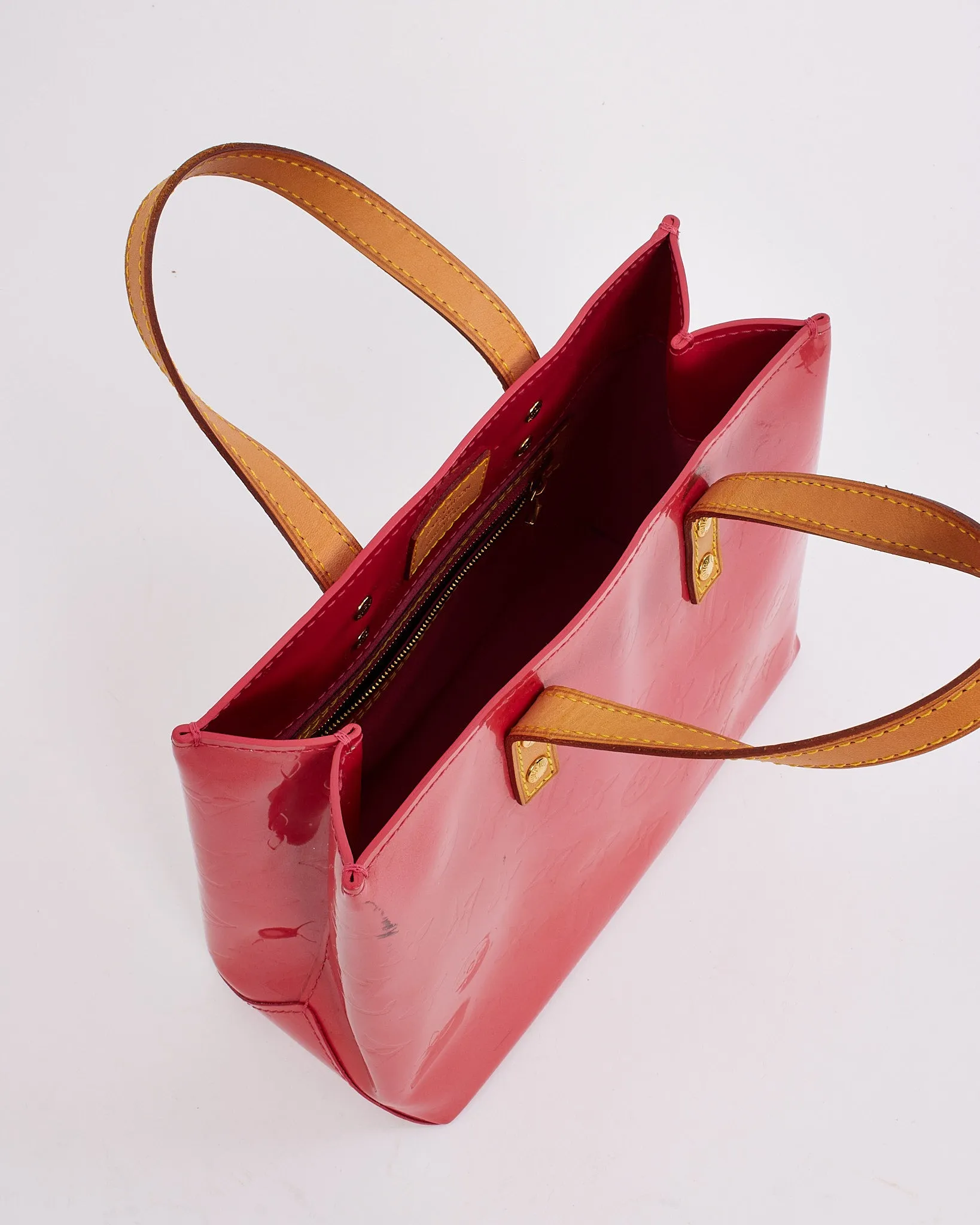 Louis Vuitton Pink (Framboise) Monogram Vernis Reade PM Tote