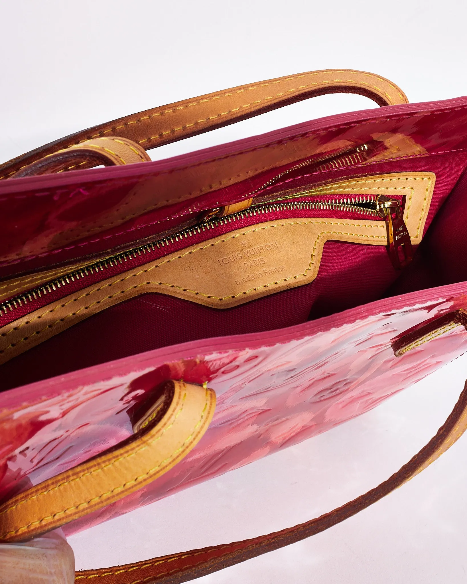 Louis Vuitton Pink Monogram Vernis Ikat Roses Catalina BB