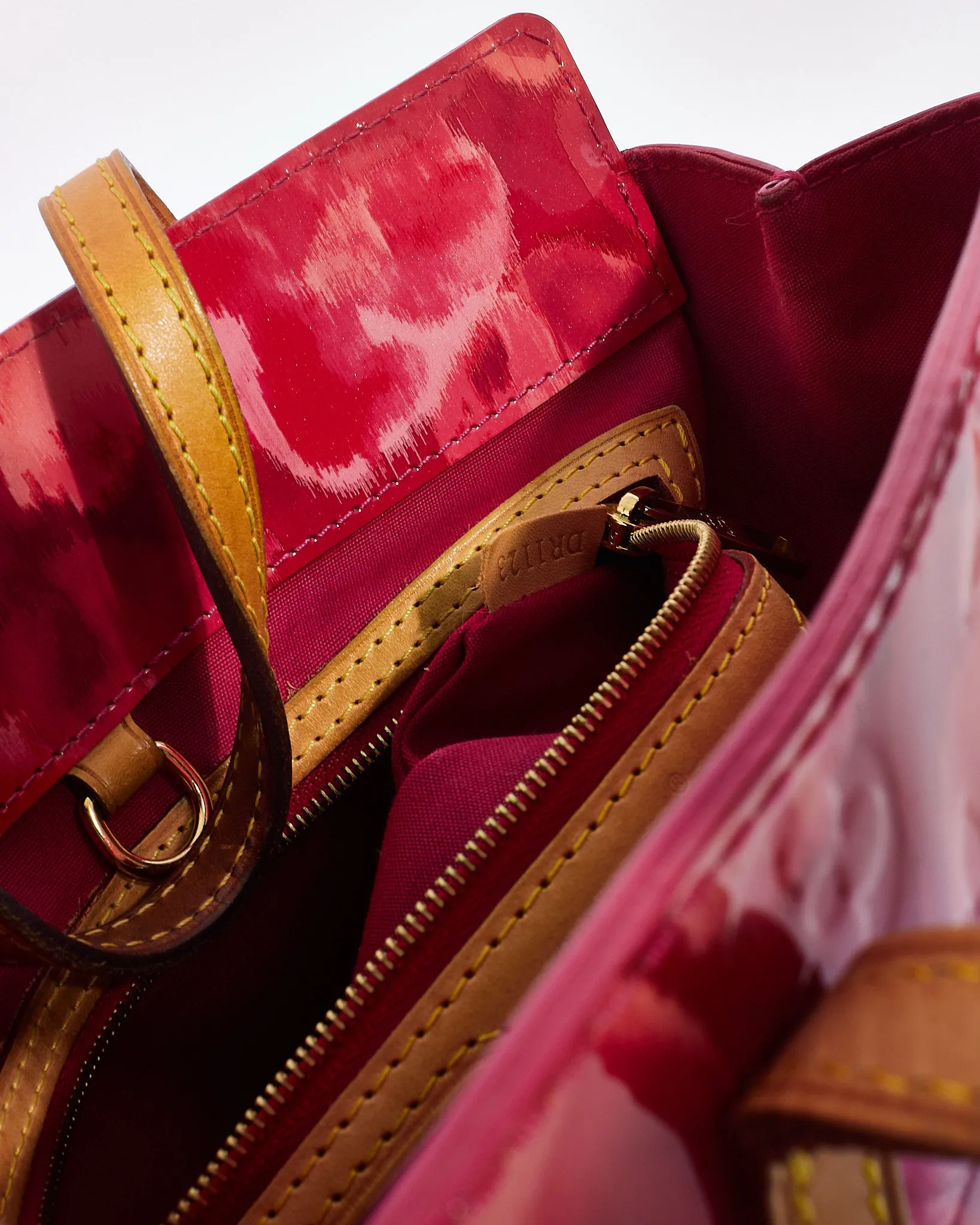 Louis Vuitton Pink Monogram Vernis Ikat Roses Catalina BB